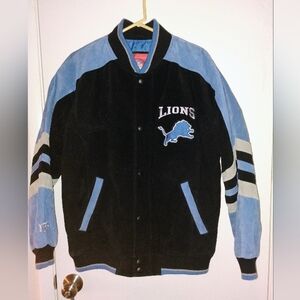 Men's Suede Medium NFL Detroit Lions Jacket